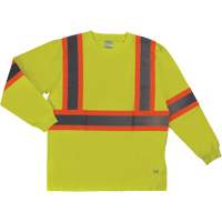 Long Sleeve Safety T-Shirt, Cotton, X-Small, High Visibility Lime-Yellow Infinity Industrial Services Inc.
