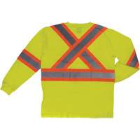 Long Sleeve Safety T-Shirt, Cotton, X-Small, High Visibility Lime-Yellow Infinity Industrial Services Inc.