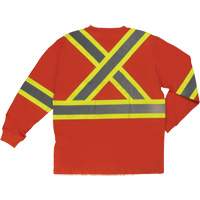 Long Sleeve Safety T-Shirt, Cotton, X-Small, High Visibility Orange Infinity Industrial Services Inc.