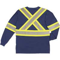Long Sleeve Safety T-Shirt, Cotton, X-Small, Navy Blue Infinity Industrial Services Inc.