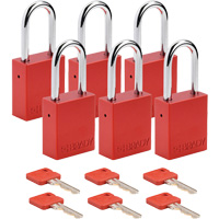 Lockout Padlock, Safety Padlock, Keyed Different, Aluminum, 1-1/2" Width Infinity Industrial Services Inc.