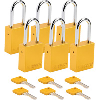 Lockout Padlock, Safety Padlock, Keyed Different, Aluminum, 1-1/2" Width Infinity Industrial Services Inc.