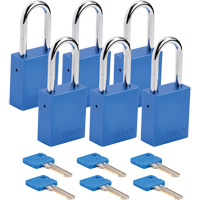 Lockout Padlock, Safety Padlock, Keyed Different, Aluminum, 1-1/2" Width Infinity Industrial Services Inc.