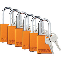 Lockout Padlock, Safety Padlock, Keyed Different, Aluminum, 1-1/2" Width Infinity Industrial Services Inc.