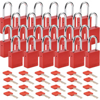 Lockout Padlock, Safety Padlock, Keyed Different, Aluminum, 1-1/2" Width Infinity Industrial Services Inc.