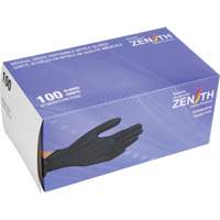 Gants d'examen de poids lourd &agrave; prise tactile, Grand, Nitrile, 8 mils, Sans poudre, Noir, Classe 2 Infinity Industrial Services Inc.