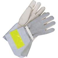 Lined Utility Gloves with 5" Cuff, Grain Cowhide, Size 10 Infinity Industrial Services Inc.