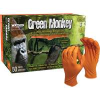 Gants jetables GreenMonkey, Petit, Nitrile, 6 mils, Sans poudre, Orange Infinity Industrial Services Inc.