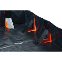 IBX Wall Pop-Up Berm, 1077 US gal. Capacity, 12' W x 12' L x 12" H, Snap-Up Bracket Infinity Industrial Services Inc.