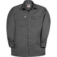 Premium Long-Sleeve Work Shirt, Men's, Small, Charcoal Infinity Industrial Services Inc.