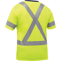 Bisley&reg; X-Back Short Sleeve Shirt, Poly-Cotton, Small, High Visibility Lime-Yellow Infinity Industrial Services Inc.