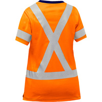 Bisley&reg; Women's X-Back Short Sleeve Shirt, Poly-Cotton, Small, High Visibility Orange Infinity Industrial Services Inc.
