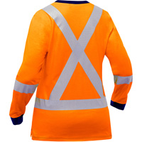 Bisley&reg; Women's X-Back Long Sleeve Shirt, Poly-Cotton, Small, High Visibility Orange Infinity Industrial Services Inc.