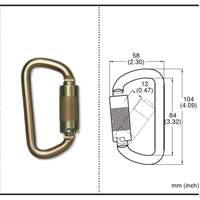 CP-03015-2 Zinc Plated Carabiner with 3/4" Gate Opening, Steel Infinity Industrial Services Inc.