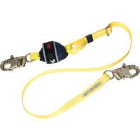 Adjustable Web Shock-Absorbing Lanyard, 6', Snap Hook Center, Snap Hook Leg Ends, Polyester Infinity Industrial Services Inc.