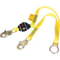 Tie-Back Web Shock-Absorbing Lanyard, 6', Snap Hook Center, Snap Hook Leg Ends, Polyester Infinity Industrial Services Inc.