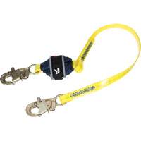 Coated Web Shock-Absorbing Lanyard, 4', Snap Hook Center, Snap Hook Leg Ends Infinity Industrial Services Inc.