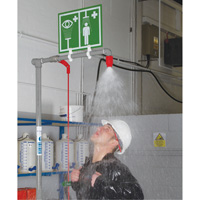 Douche combin&eacute;e avec cuvette ferm&eacute;e en ABS et entr&eacute;e sup&eacute;rieure, Socle Infinity Industrial Services Inc.