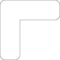 Formes pour le marquage des planchers, L, 7" lo x 3,5" la, Blanc, Vinyle Infinity Industrial Services Inc.