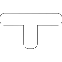 Formes pour le marquage des planchers, T, 9,5" lo x 6,5" la, Blanc, Vinyle Infinity Industrial Services Inc.