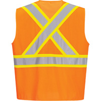 Veste de s&eacute;curit&eacute; &agrave; bandes contrastantes, Orange haute visibilit&eacute;, Petit, Polyester Infinity Industrial Services Inc.