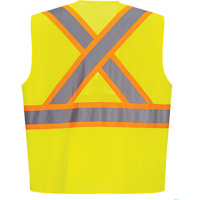 Veste de s&eacute;curit&eacute; &agrave; bandes contrastantes, Jaune lime haute visibilit&eacute;, Petit, Polyester Infinity Industrial Services Inc.