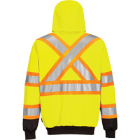 Contrast-Striped Safety Hoodie, Small, Black/High Visibility Lime-Yellow Infinity Industrial Services Inc.