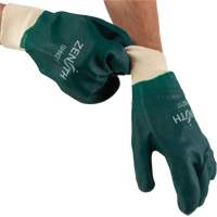 Double Dipped Green Gloves, 10" L, PVC, Cotton Jersey Inner Lining, 70-mil Infinity Industrial Services Inc.