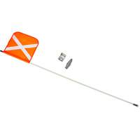 Heavy-Duty Safety Whip, Threaded Mount, 5' High, Orange with Reflective X Infinity Industrial Services Inc.