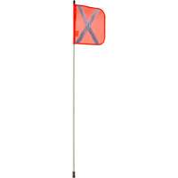 Heavy-Duty Safety Whip, Threaded Mount, 5' High, Orange with Reflective X Infinity Industrial Services Inc.