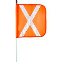 Heavy-Duty Safety Whip, Threaded Mount, 8' High, Orange with Reflective X Infinity Industrial Services Inc.