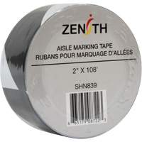 Aisle Marking Tape, 2" x 108', PVC, Black and White Infinity Industrial Services Inc.