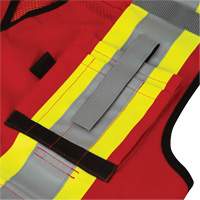 6678 High-Visibility Antimicrobial Mesh-Back Surveyor Vest, Red, Small, Polyester Infinity Industrial Services Inc.