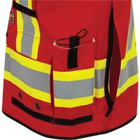 6678 High-Visibility Antimicrobial Mesh-Back Surveyor Vest, Red, Small, Polyester Infinity Industrial Services Inc.