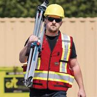 6678 High-Visibility Antimicrobial Mesh-Back Surveyor Vest, Red, Small, Polyester Infinity Industrial Services Inc.