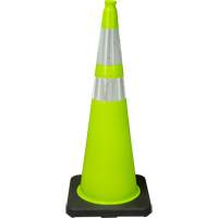 Premium Traffic Cone, 36", Lime Green, 4" & 6" Reflective Collar(s) Infinity Industrial Services Inc.