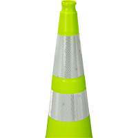 Premium Traffic Cone, 36", Lime Green, 4" & 6" Reflective Collar(s) Infinity Industrial Services Inc.