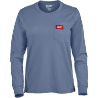 GRIDIRON Long Sleeve Pocket T-Shirt, Women's, X-Small, Blue Infinity Industrial Services Inc.