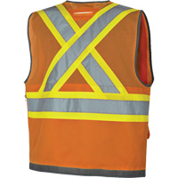 Pioneer Mesh Back Zip Front Surveyor Safety Vest, High Visibility Orange, Small, Polyester Infinity Industrial Services Inc.