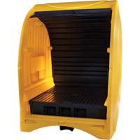 Palette contre les d&eacute;versements &agrave; couvercle dur pour 4 barils, 68,11" lo x 61,61" la x 83,07" h, Capacit&eacute; de charge 1433 lb Infinity Industrial Services Inc.