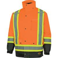 5056 Pioneer&reg; Yukon 7-in-1 Waterproof Winter Safety Parka, Polyester, Black/High Visibility Orange, X-Small Infinity Industrial Services Inc.