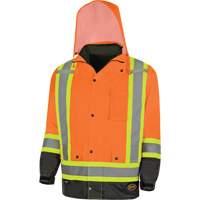 5056 Pioneer&reg; Yukon 7-in-1 Waterproof Winter Safety Parka, Polyester, Black/High Visibility Orange, X-Small Infinity Industrial Services Inc.