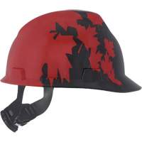 Specialty V-Gard&reg; Hard Hat, Ratchet Suspension, Black/Red Infinity Industrial Services Inc.