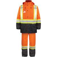 High-Visibility 150-Deniers Rain Suit, Polyester, Medium, High Visibility Orange Infinity Industrial Services Inc.