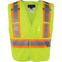 Gilet haute visibilit&eacute; &agrave; d&eacute;tachement rapide en 5 points, Orange haute visibilit&eacute;, Moyen/Petit, Polyester Infinity Industrial Services Inc.