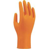 709HVO High-Visibility Disposable Gloves, 7/Small, Nitrile, 8-mil, Powder-Free, Orange Infinity Industrial Services Inc.