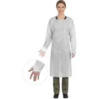Blouse CoverMe avec passe-pouces, Taille unique, Blanc, Poly&eacute;thyl&egrave;ne Infinity Industrial Services Inc.