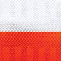 High Intensity Grade Flexible Work Zone Sheeting 382VHIP, 5" W x 150' L, Orange and White Infinity Industrial Services Inc.