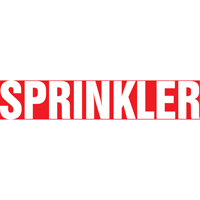 Marqueur de tuyau "Sprinkler", Autocollant, 1" h x 8" la, Blanc/rouge Infinity Industrial Services Inc.