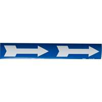 Marqueurs de tuyau avec fl&egrave;ches, Autocollant, 4" h x 12" la, Blanc/bleu Infinity Industrial Services Inc.